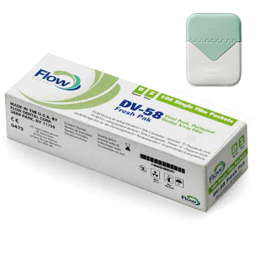 Flow X-Ray 18600 #2 DV-58 Fresh Pak Adult Intaoral Dental X-Ray Film 100/Pk Flow X-Ray 18600 #2 DV-58 Fresh Pak Adult Intaoral Dental X-Ray Film 100/Pk
